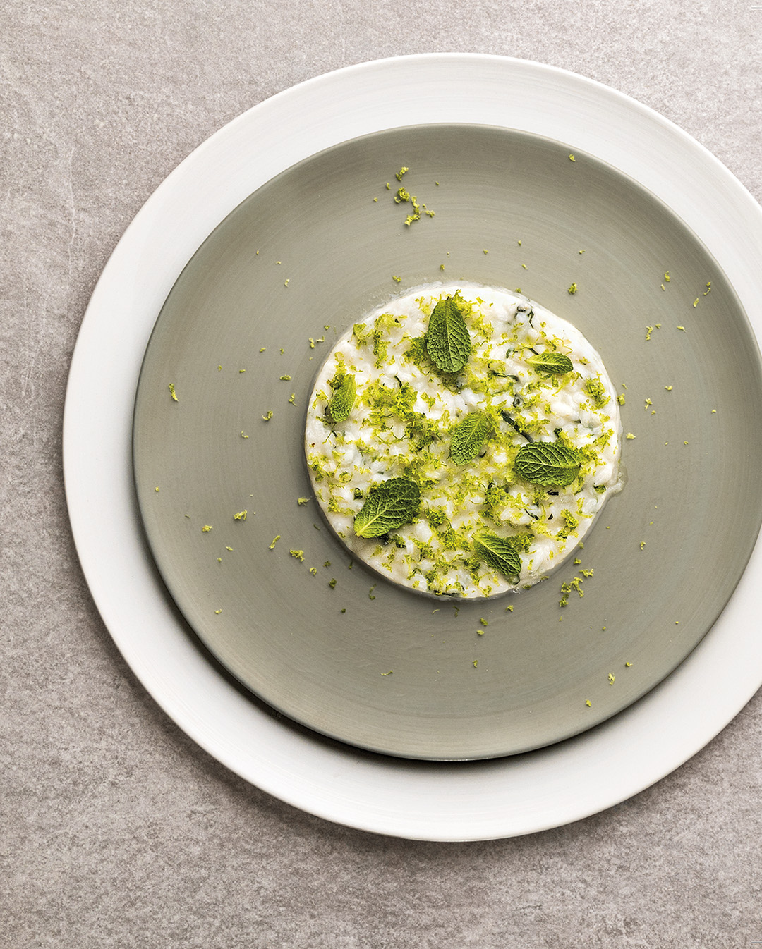 Risotto al mojito con bottarga